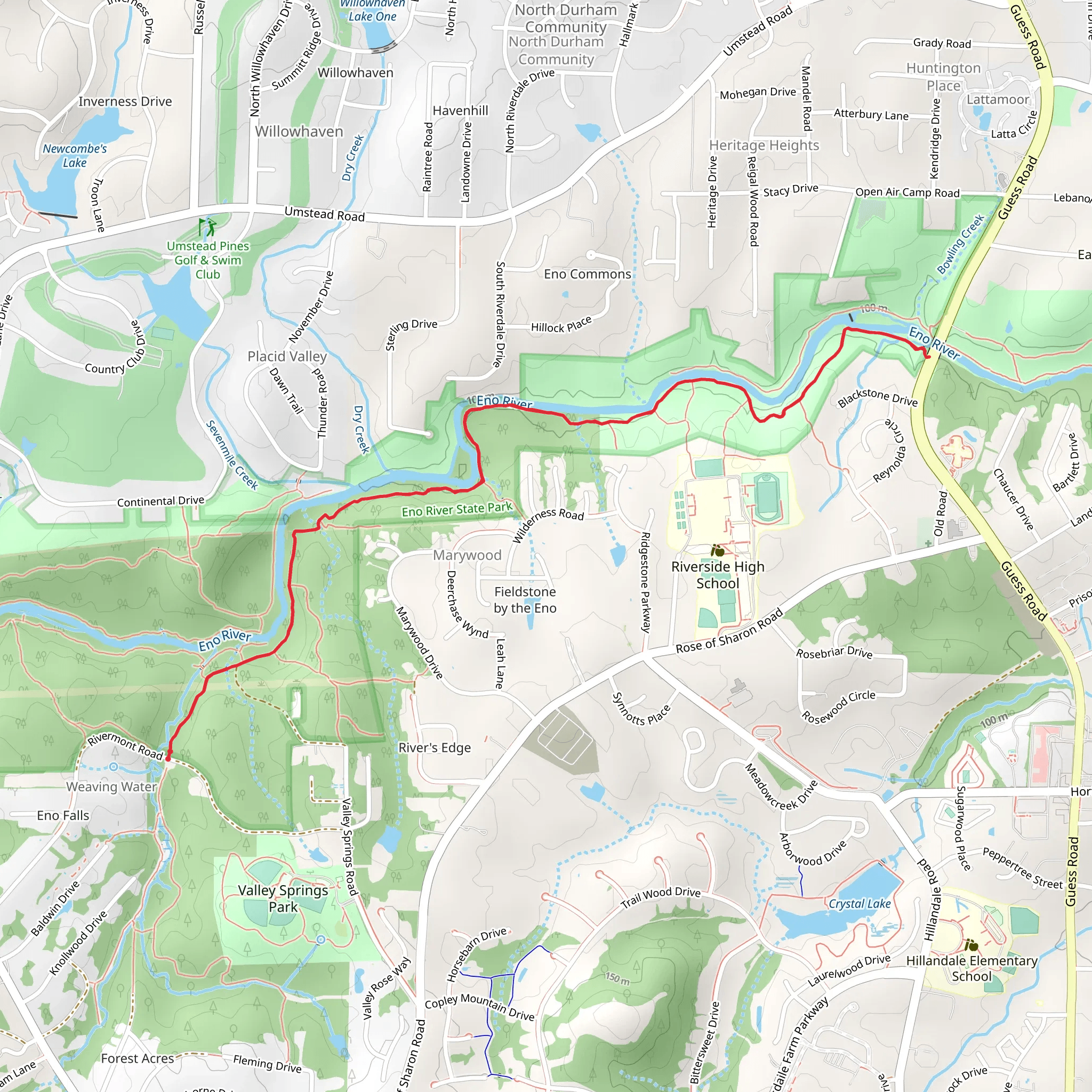 Laurel Bluffs Trail mobile static map