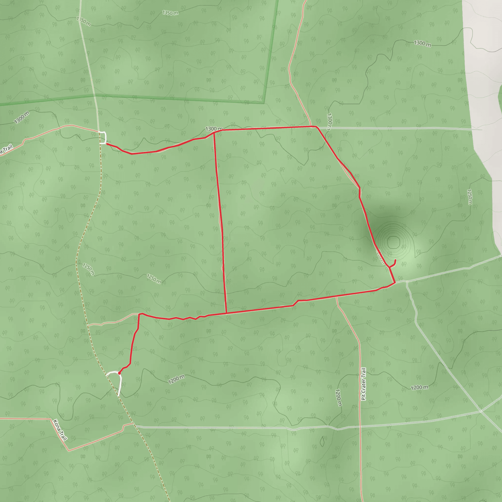 Hawaii Volcanoes National Park Loop mobile static map