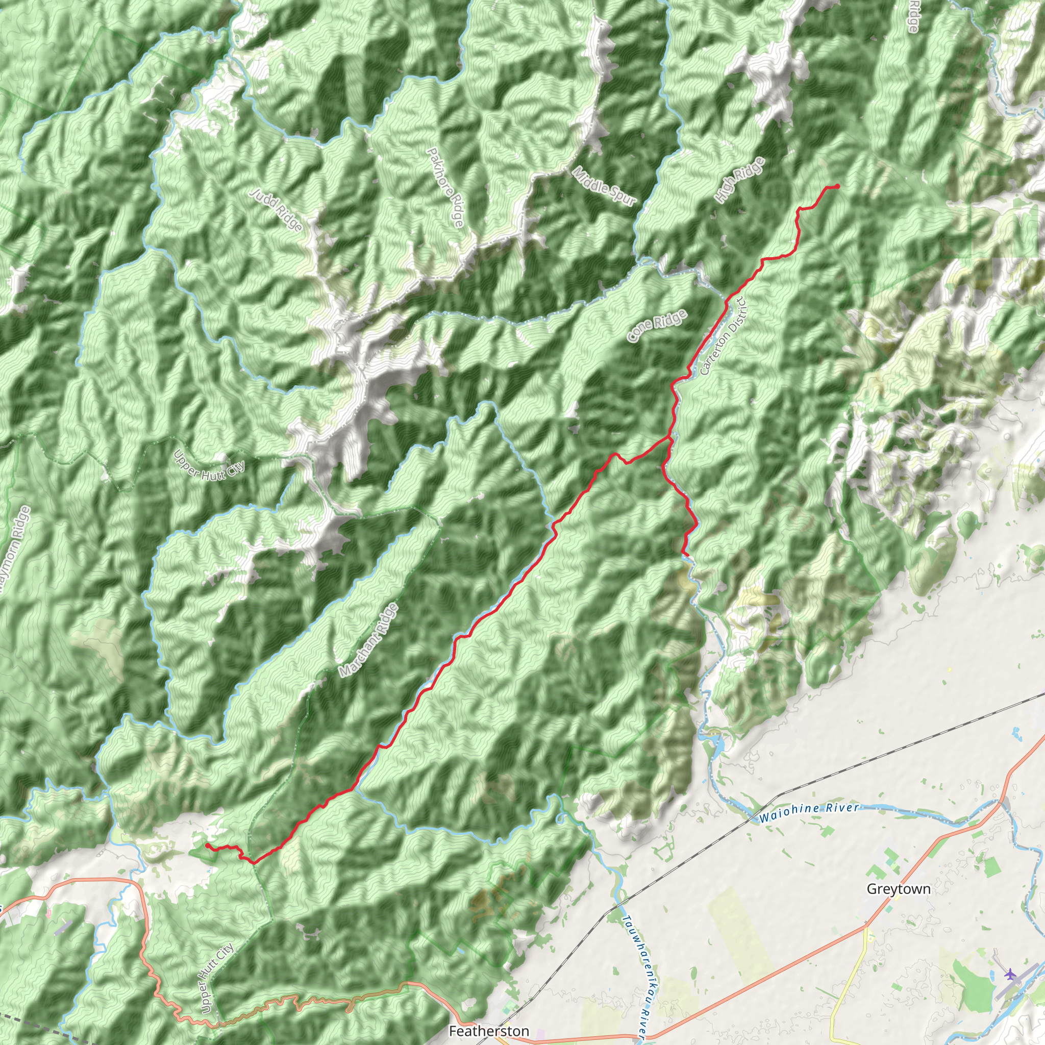 Holdsworth - Kaitoke Track mobile static map