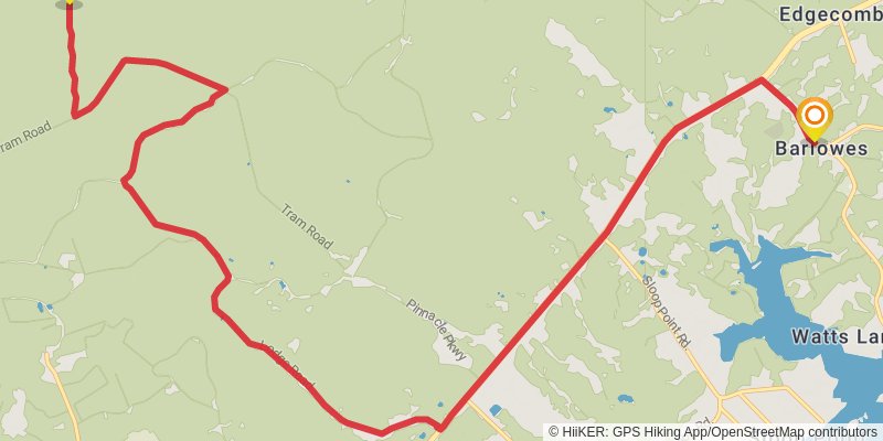 Mountains-to-Sea Trail stage 77 Map