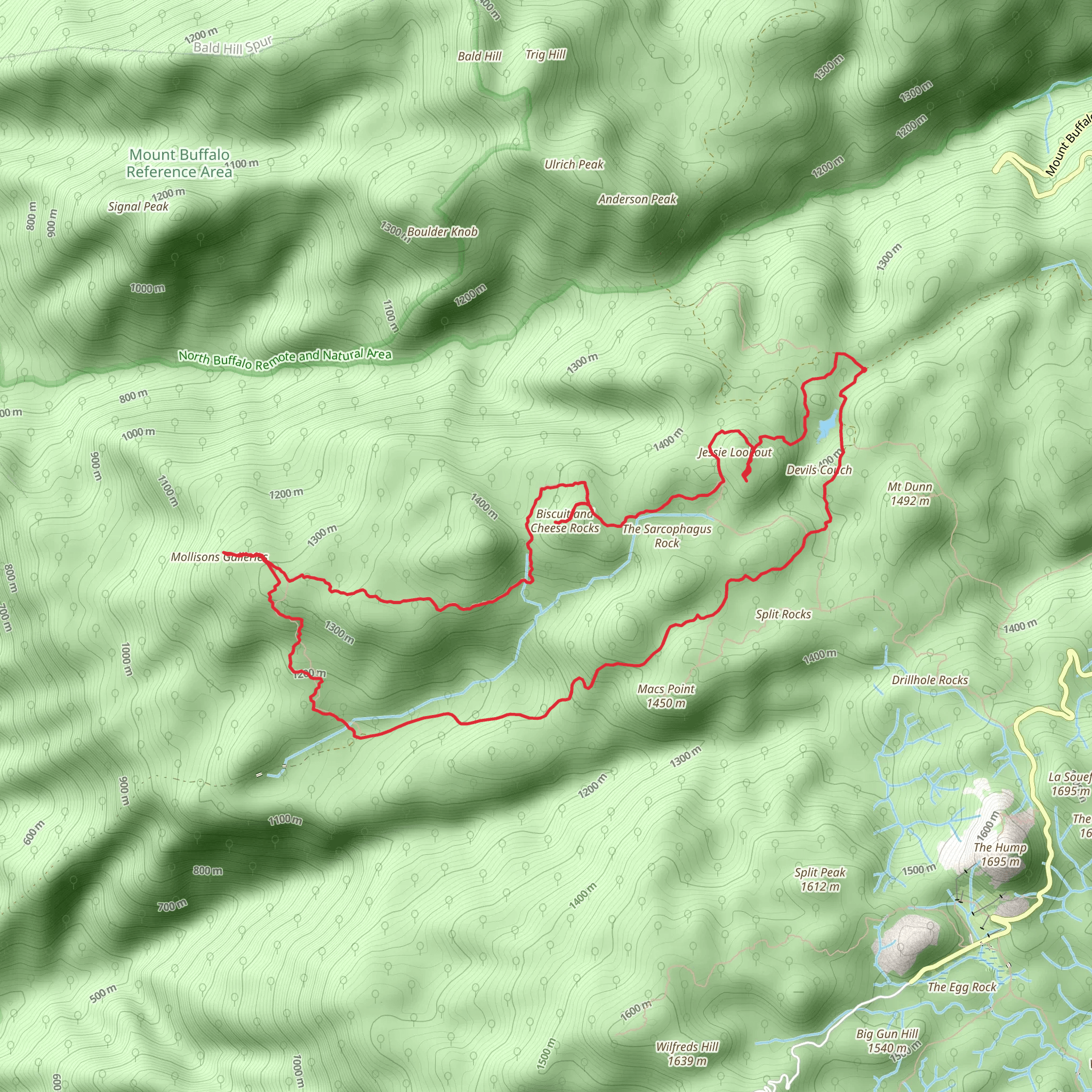 Mollison Galleries Rocky Creek Circuit Trail mobile static map