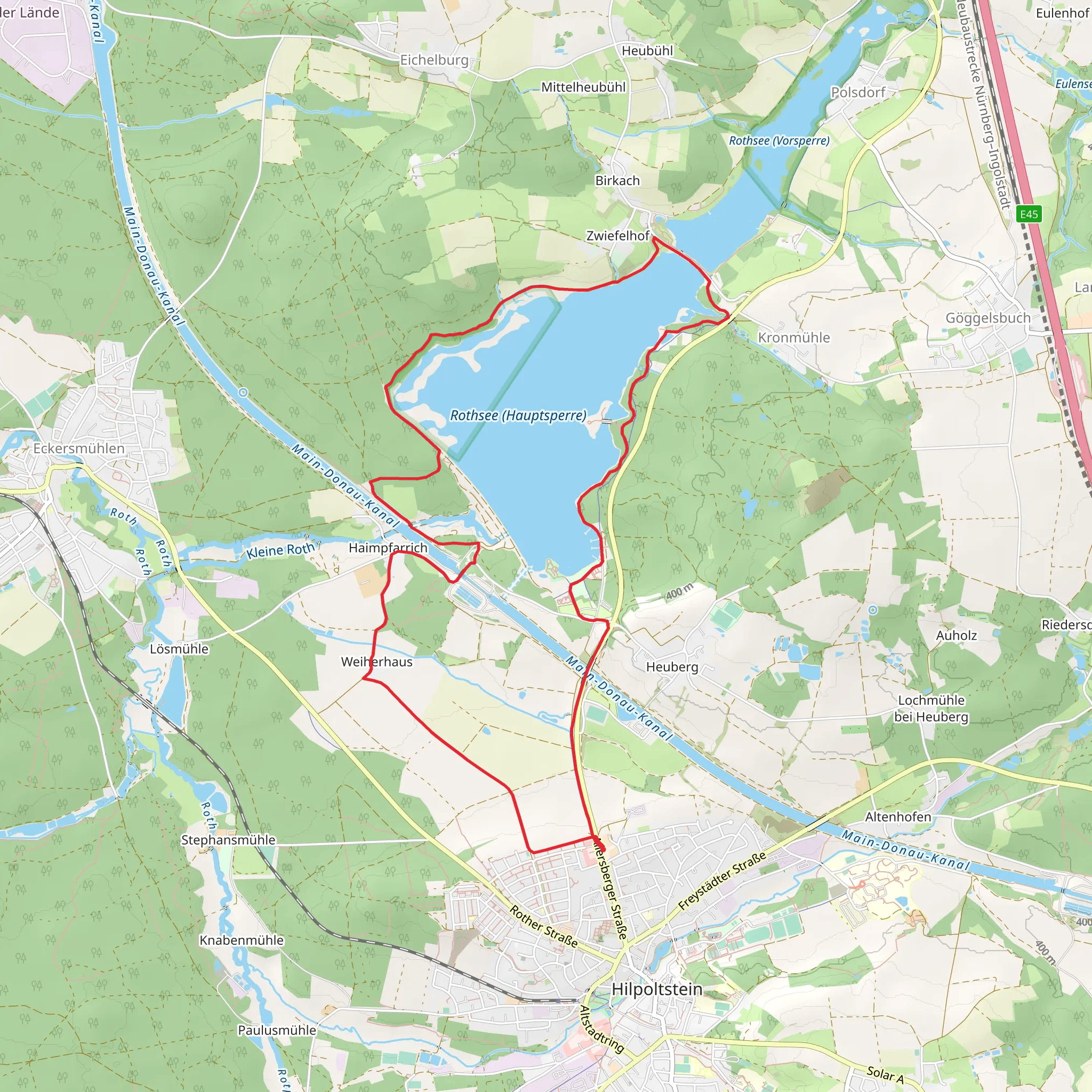 Rothsee via Die Rothsee Tour mobile static map