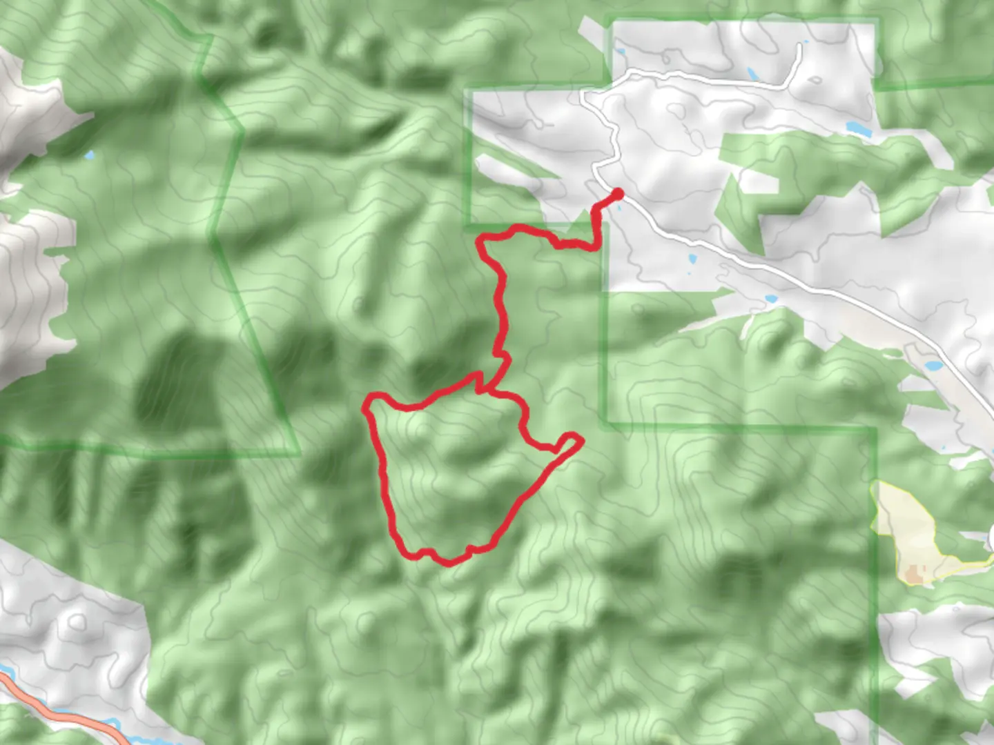 An image depicting the trail Forest Road 105 and Crow Gulch Loop and its surrounding area.
