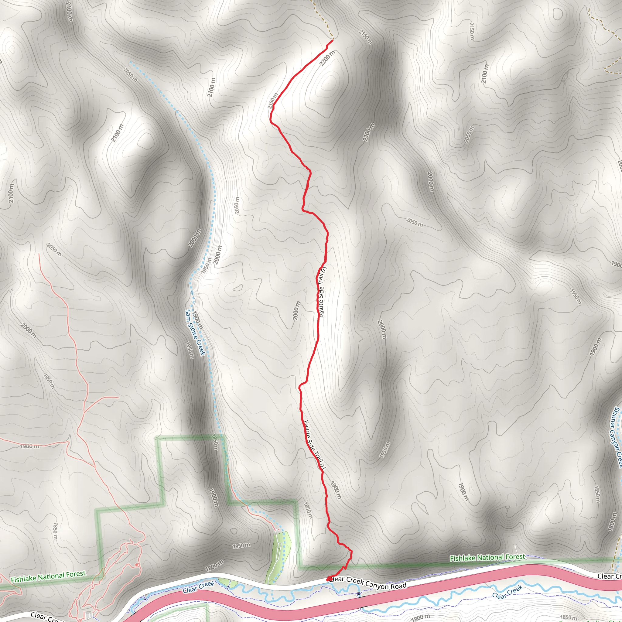 Paiute Walk mobile static map