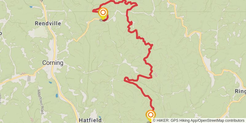 Wildcat Hollow Trail stage 2 Map