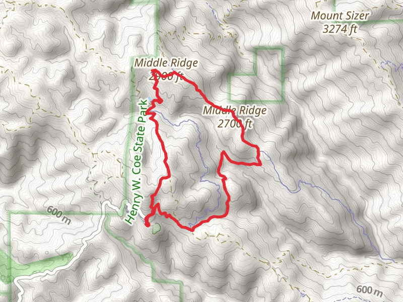 Monument, Middle Ridge and Fish Loop Trail