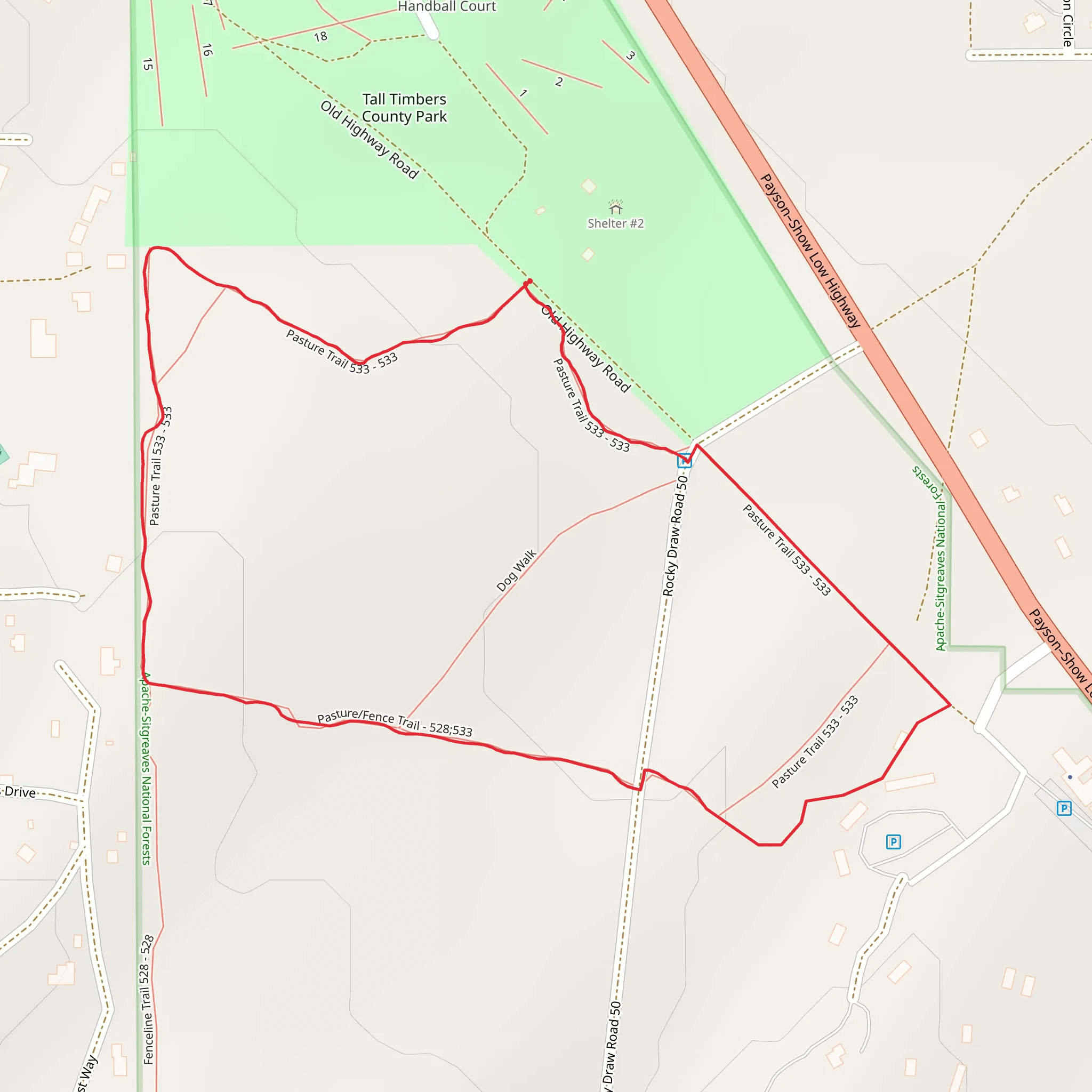 Pasture Trail mobile static map
