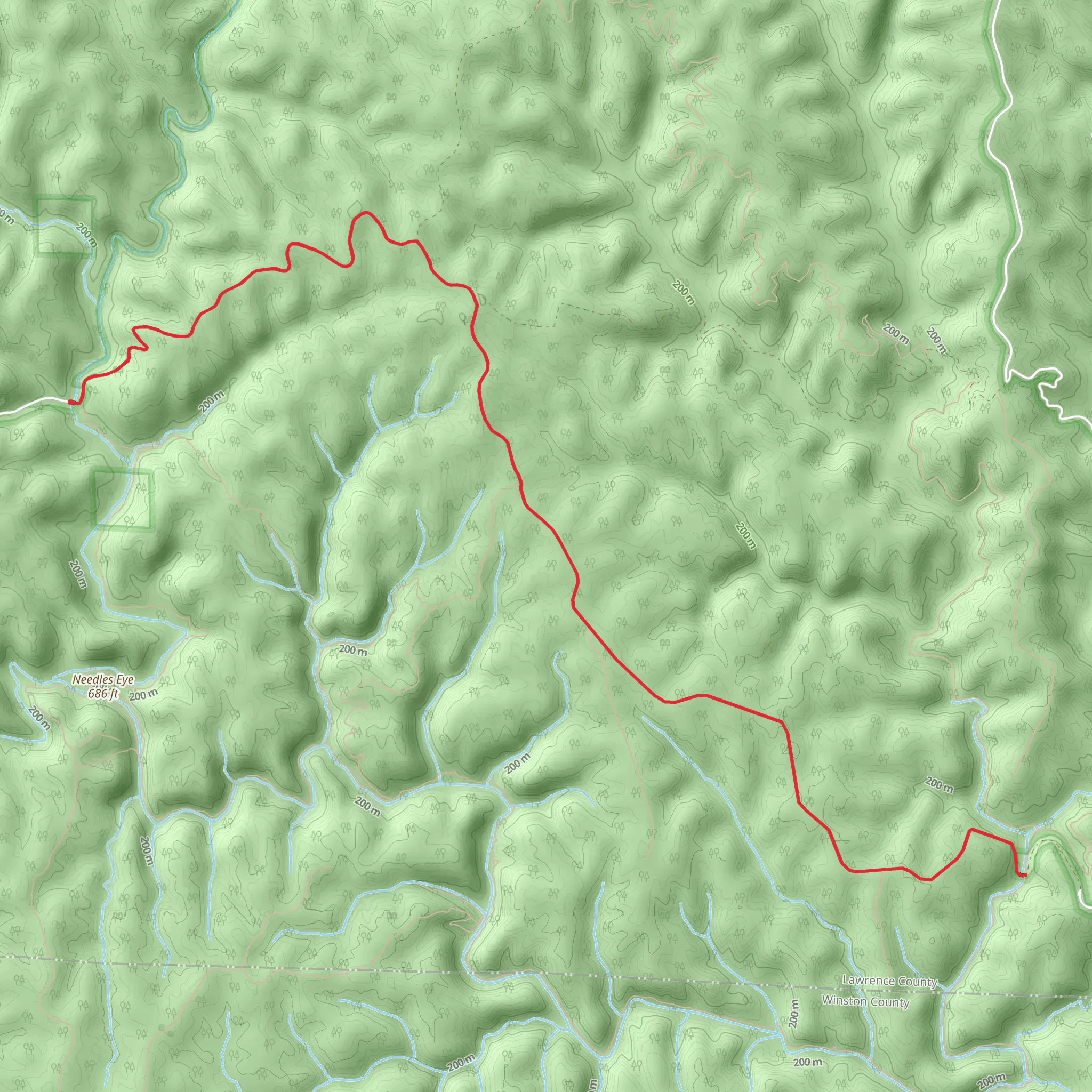 Bunyan Hill Wild Trail mobile static map