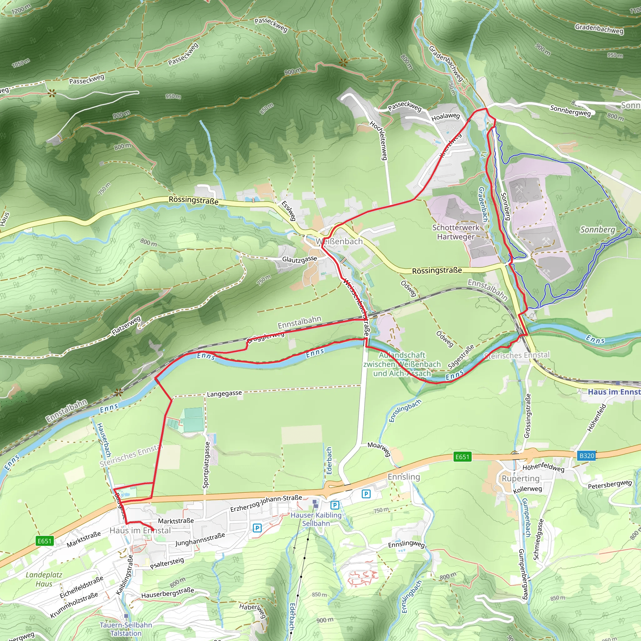 Markt Haus and Weißenbach Loop mobile static map
