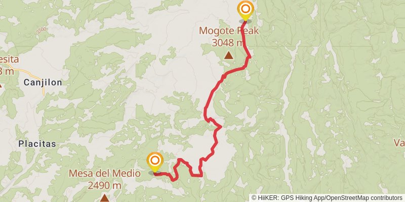 Continental Divide Trail - New Mexico stage 62 Map