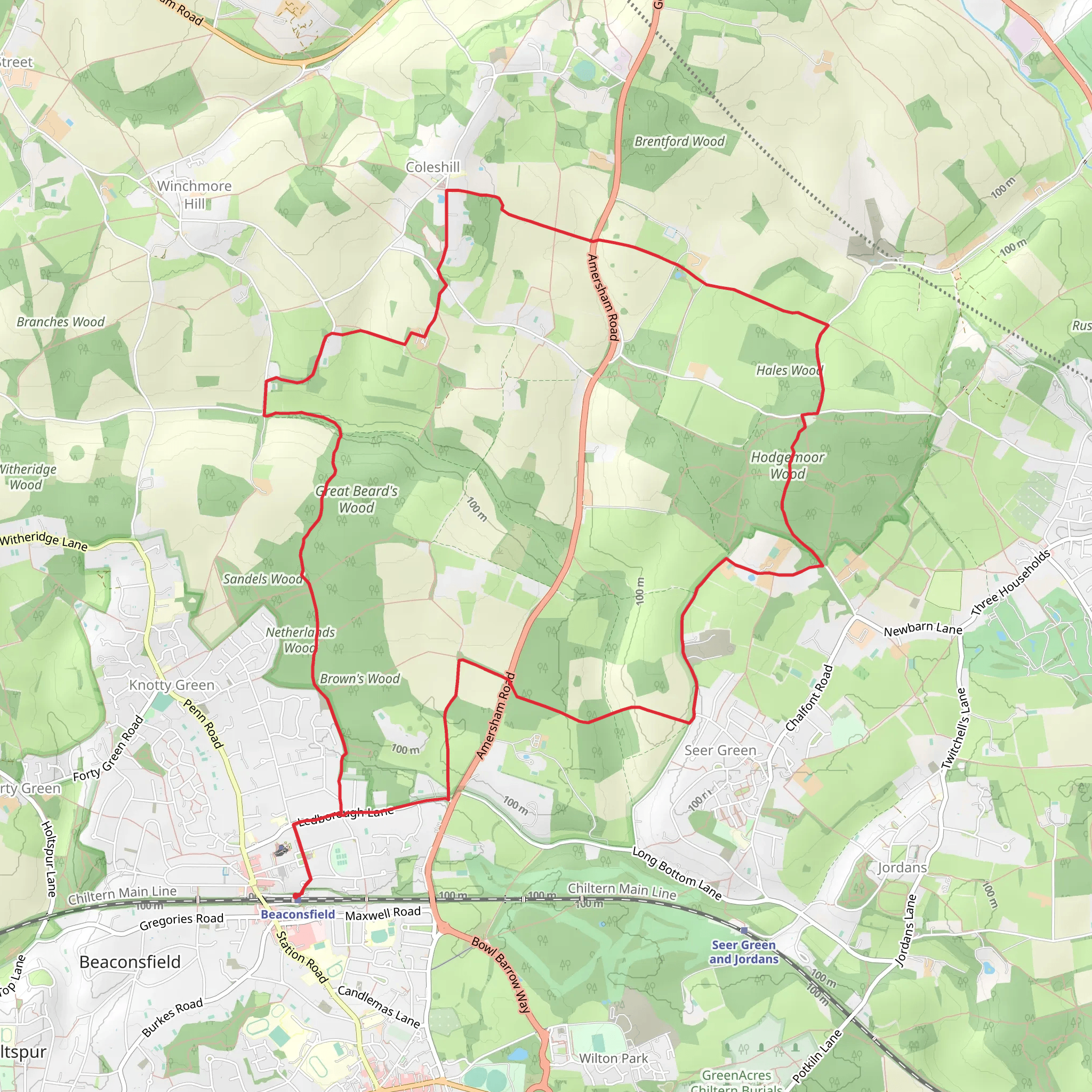 Beaconsfield Circular mobile static map