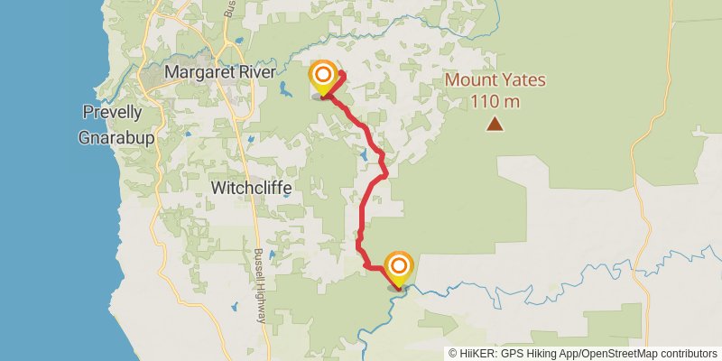 Margaret River Small Family Winery Trail stage 2 Map