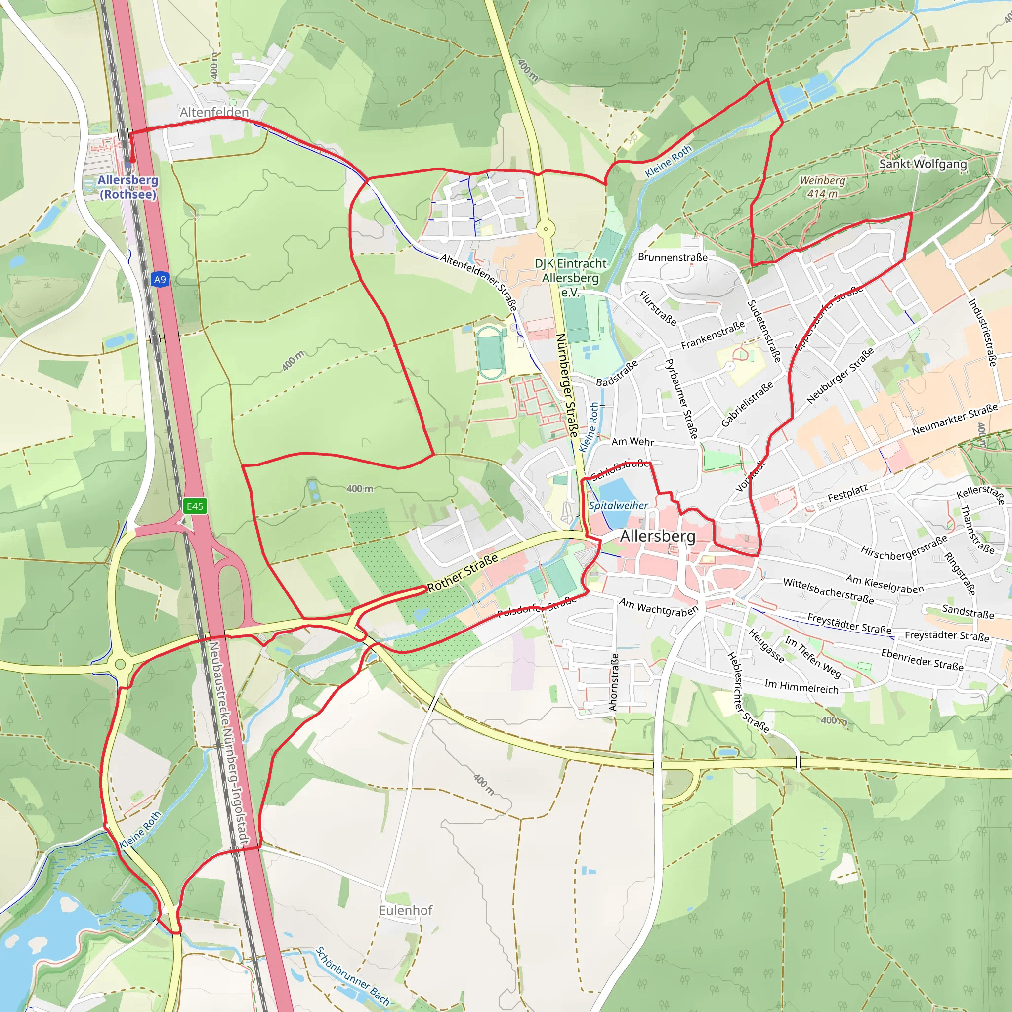 Rothsee Rundweg mobile static map