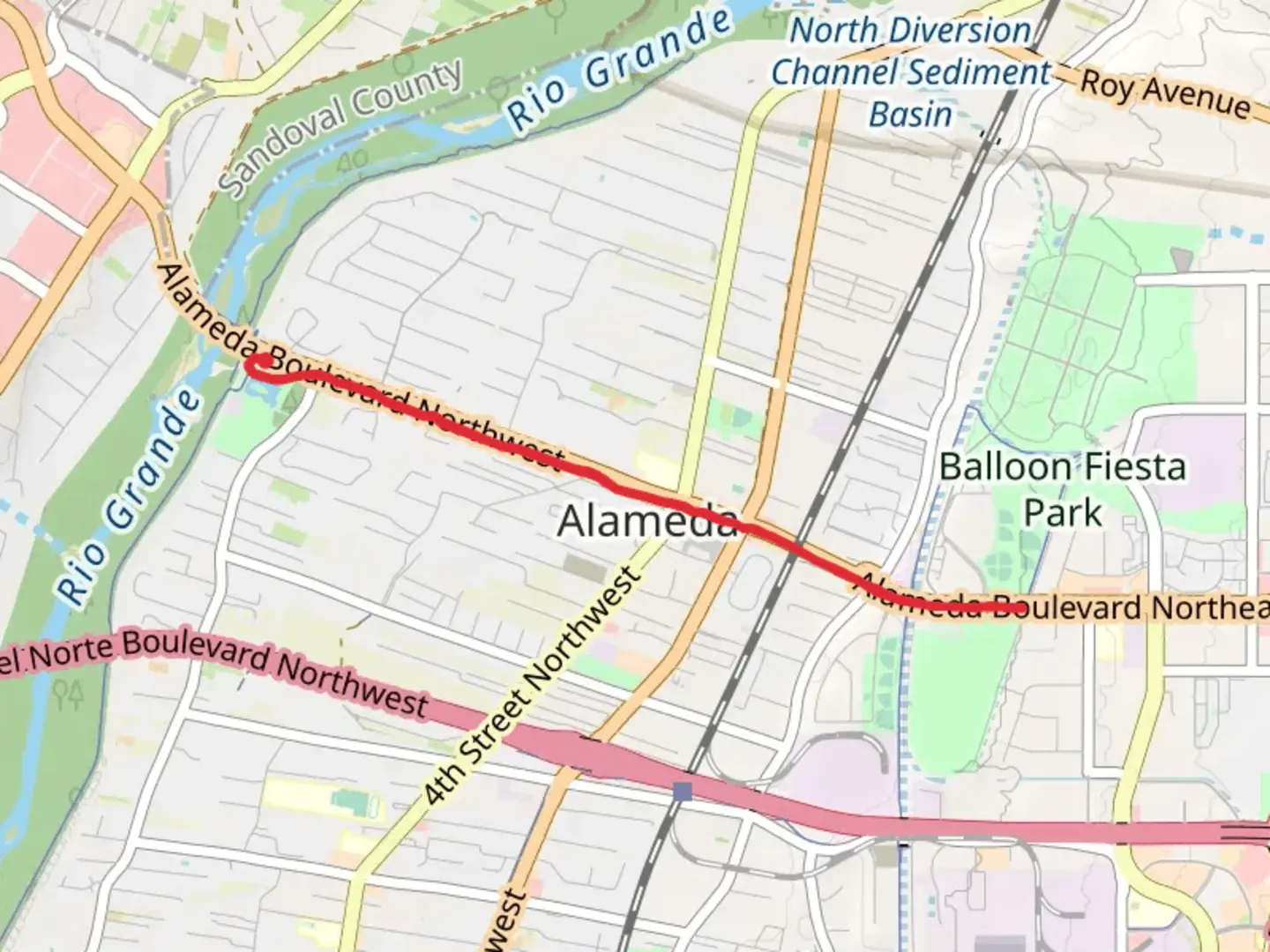 An image depicting the trail Alameda Walk and its surrounding area.