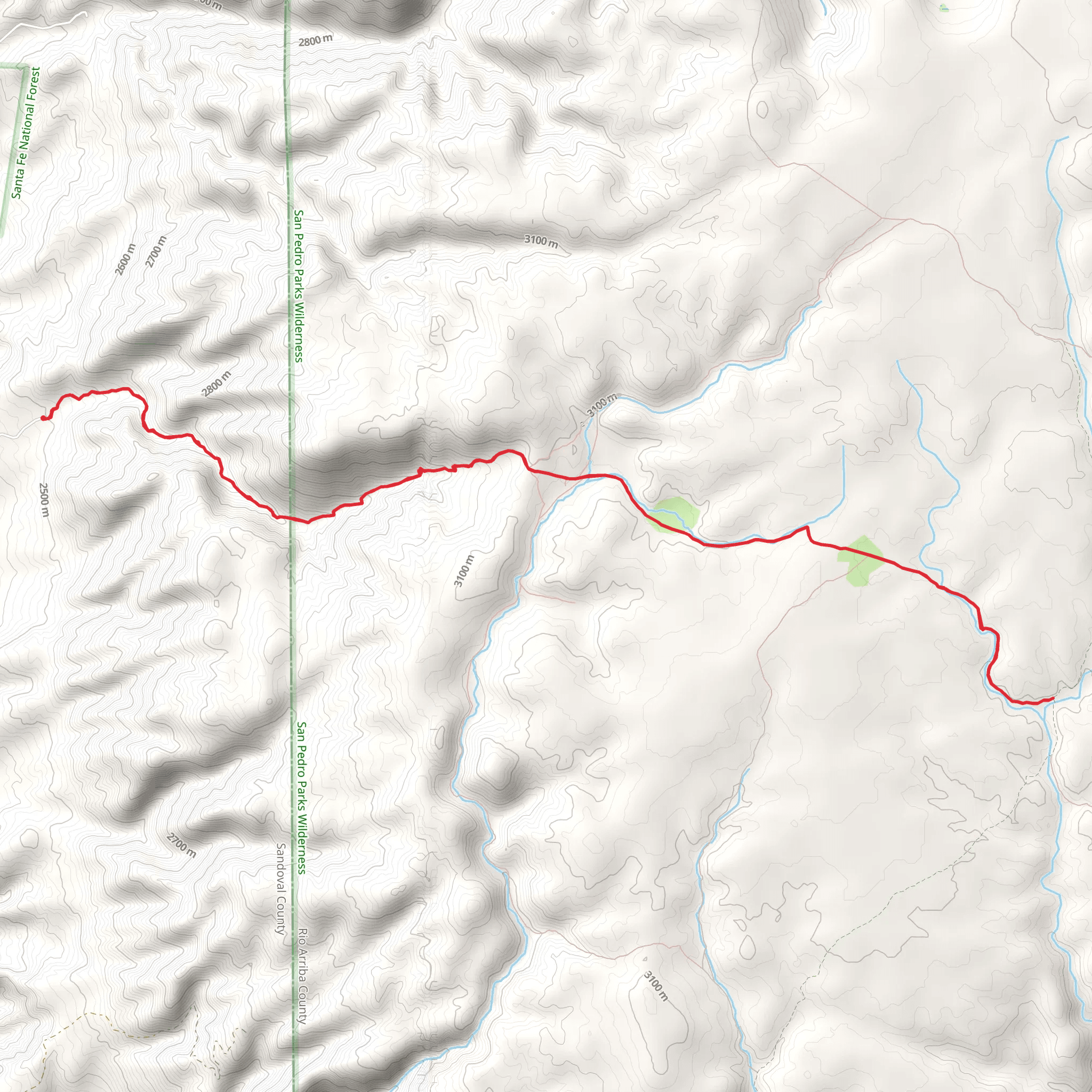 Anastacio Trail via CDT mobile static map