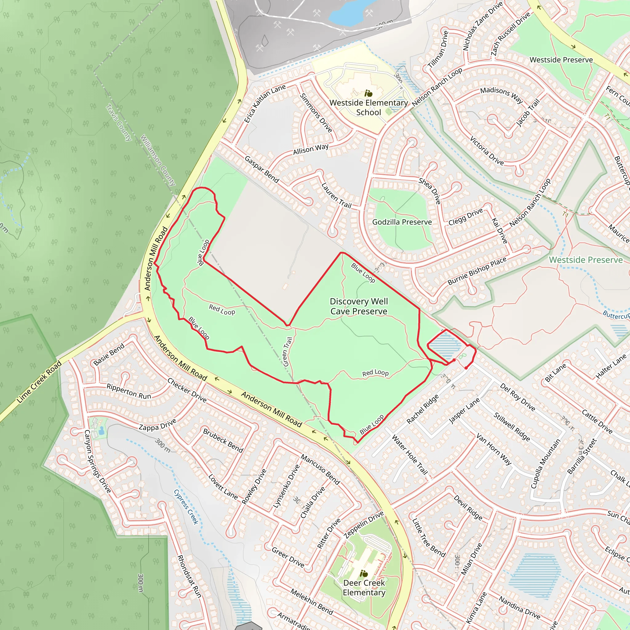 Discovery Well Cave Preserve Loop mobile static map