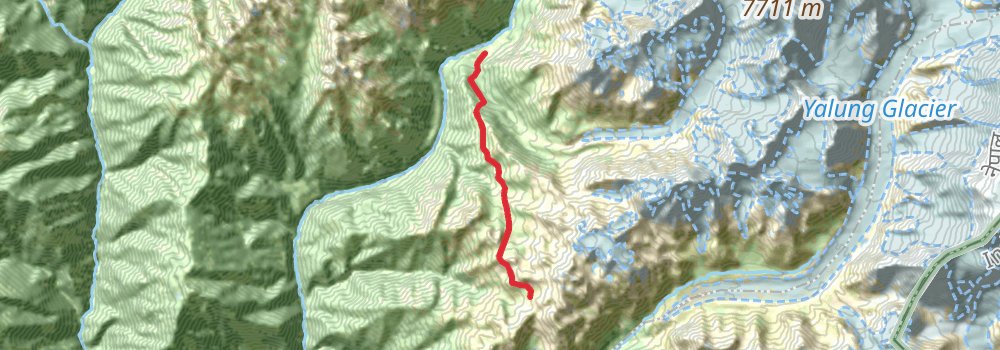 Kanchenjunga Base Camp Trek stage 7 Map