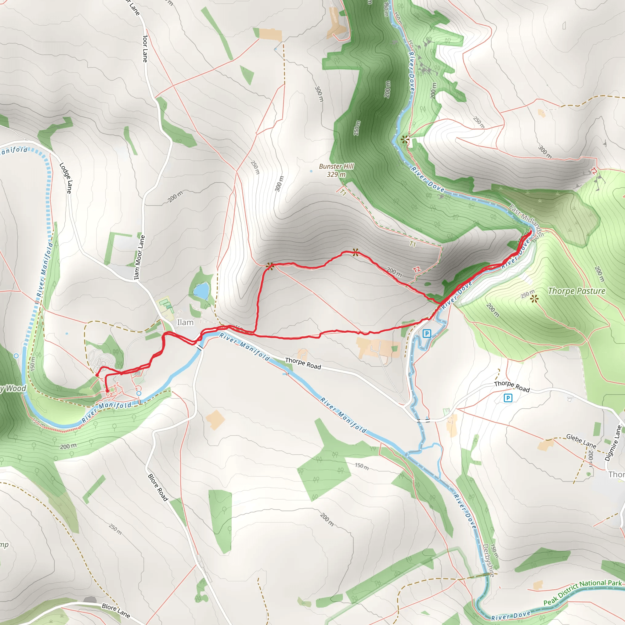 Hike from Ilam mobile static map