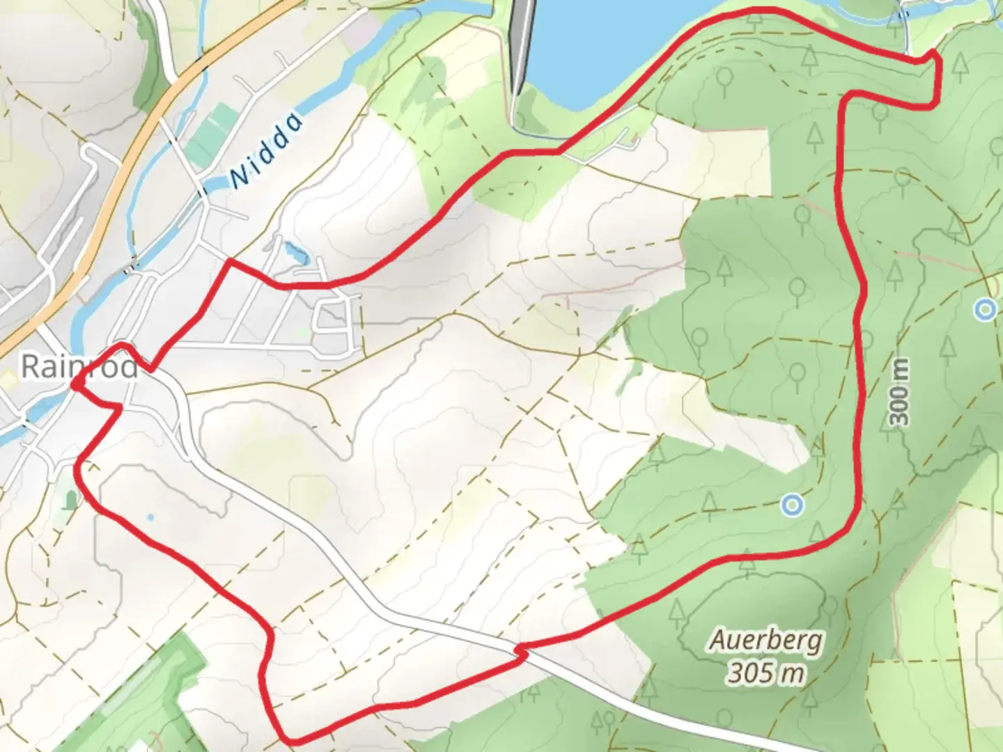 An image depicting the trail Rundwanderweg Rainrod R3 and its surrounding area.