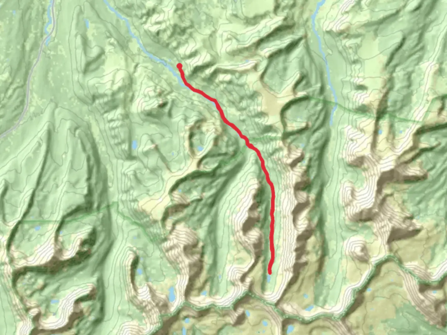 An image depicting the trail Allsop Lake via East Fork Bear River Trail and its surrounding area.