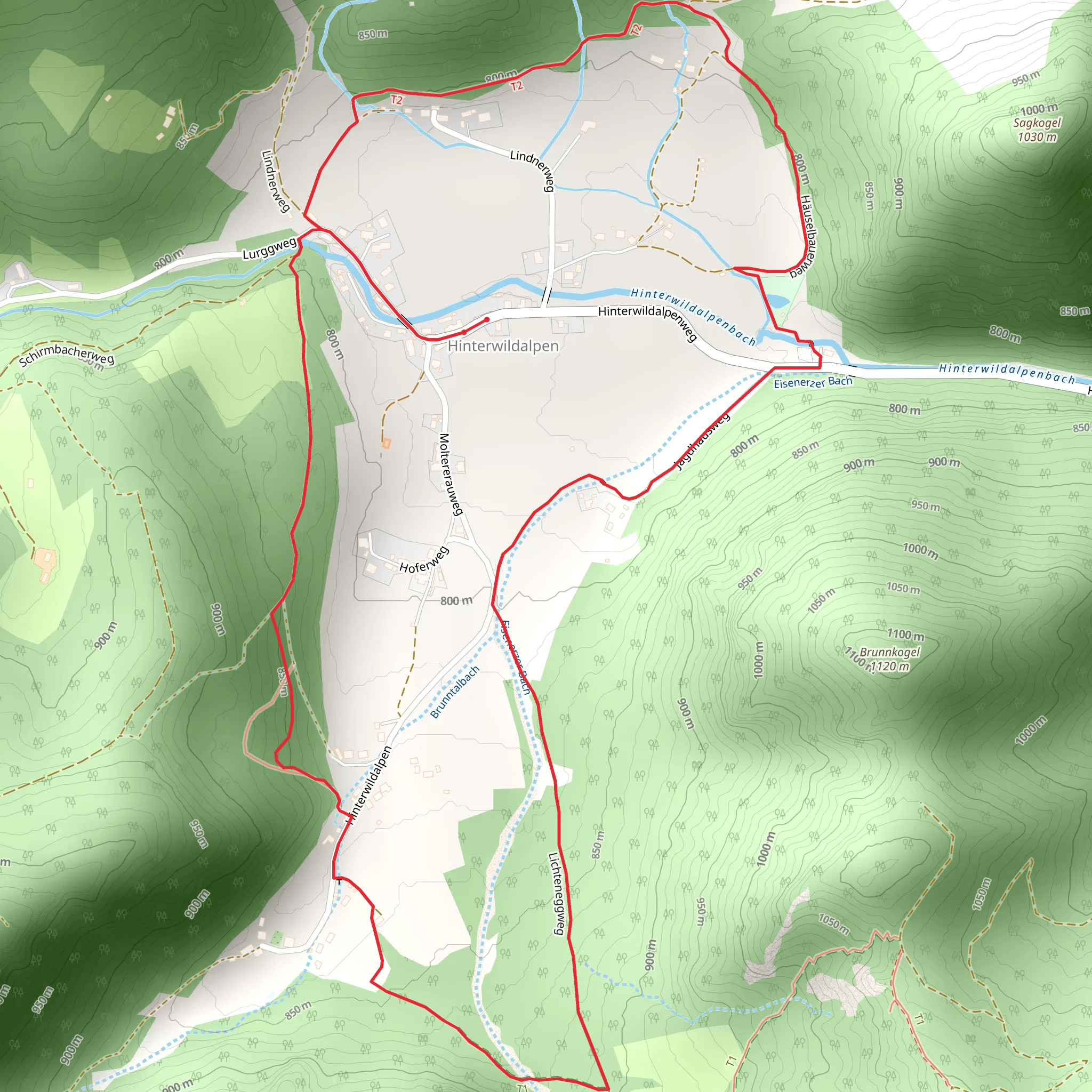 Panoramarunde Hinterwildalpen in Wildalpen mobile static map