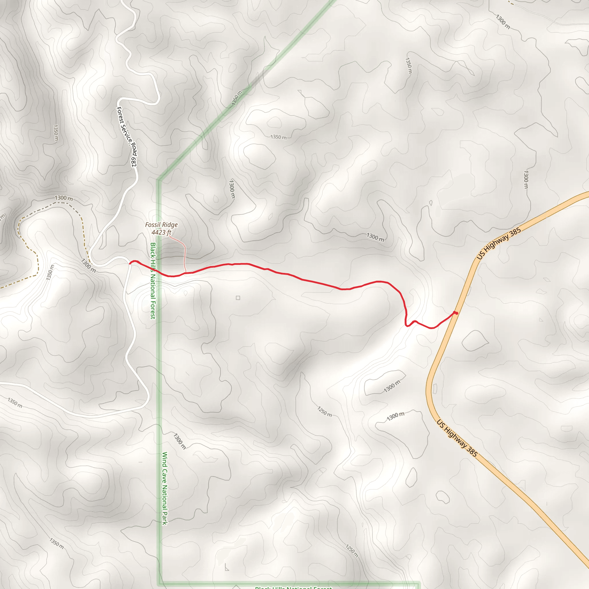Cold Brook Canyon Trail mobile static map