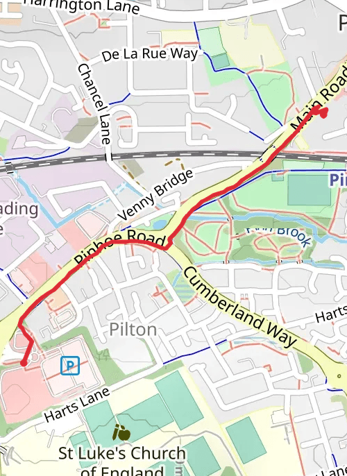 Exeter Walking mobile static map