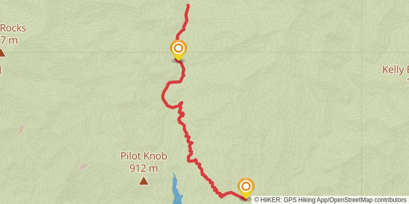 White Oak Branch, Forney Creek Trail to Jonas Creek Trail stage 2 Map