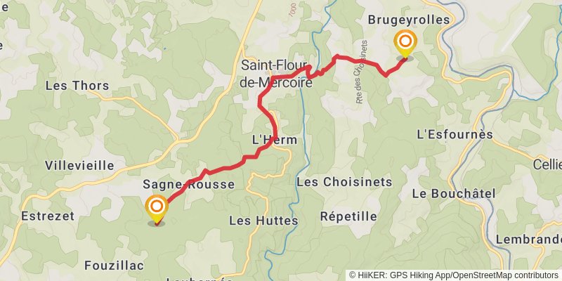 GR70 - Stevenson Trail stage 5 Map