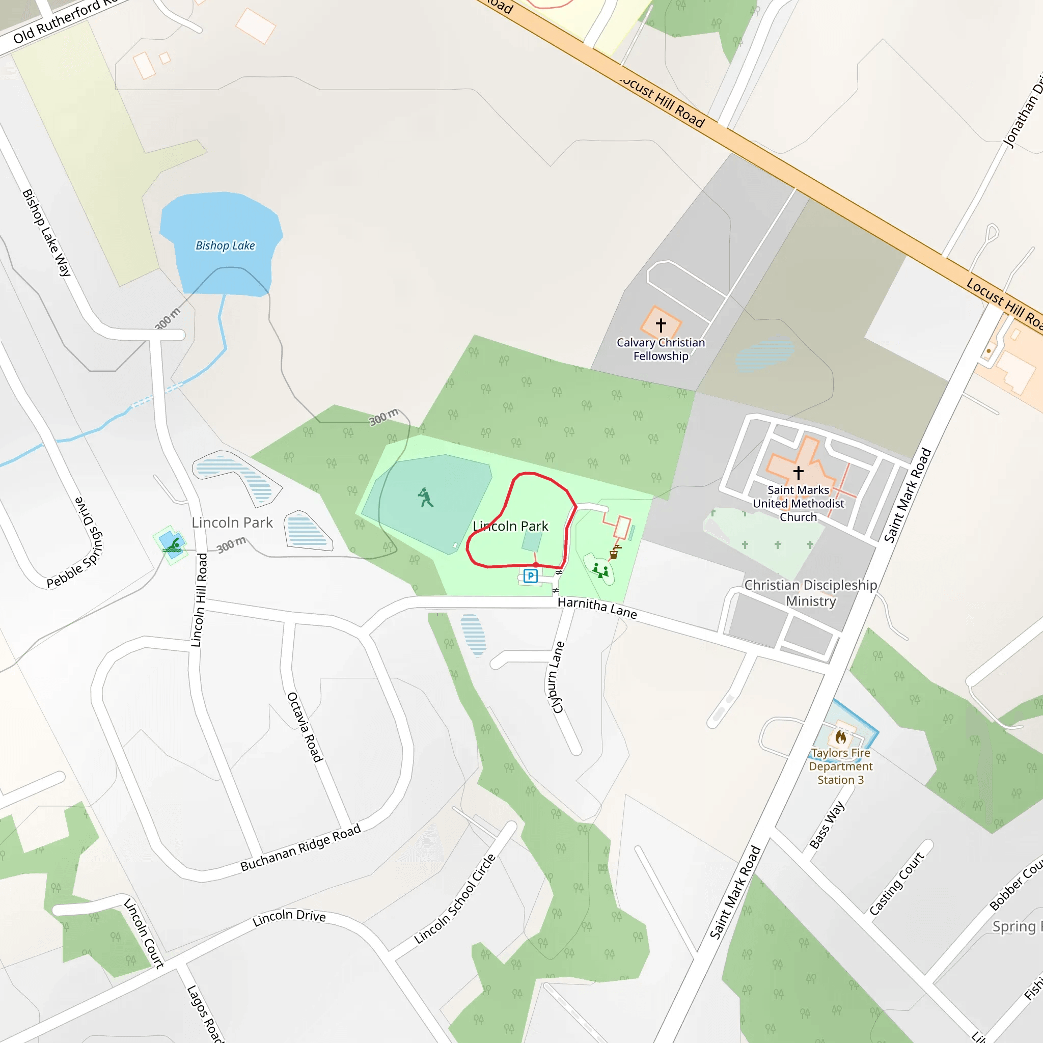 Lincoln Park Loop mobile static map