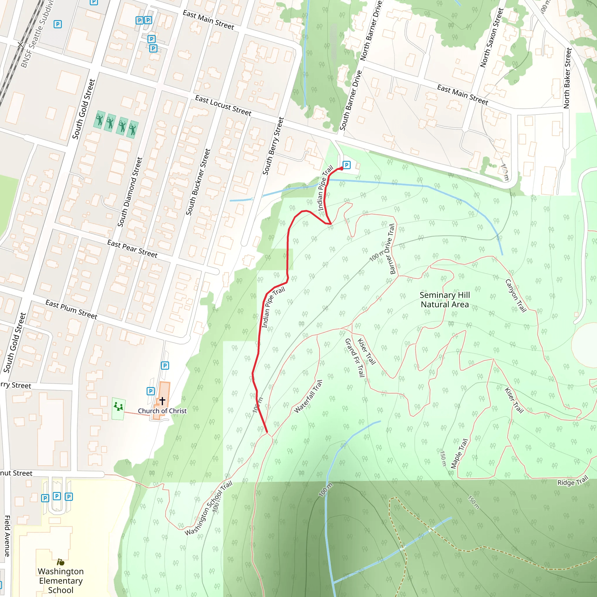 Indian Pipe Trail mobile static map