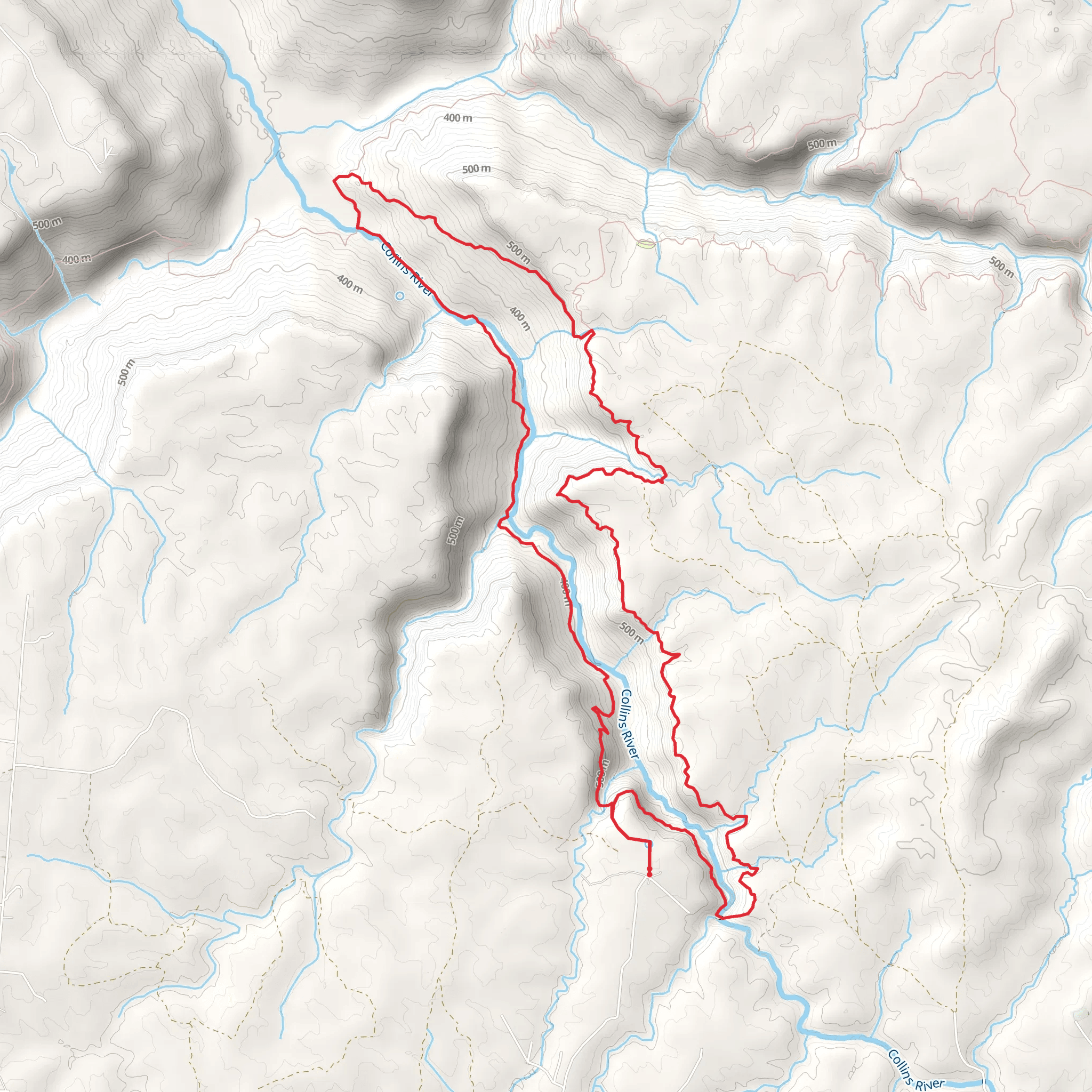 Collins Gulf Trail and Collins Rim Trail Loop mobile static map