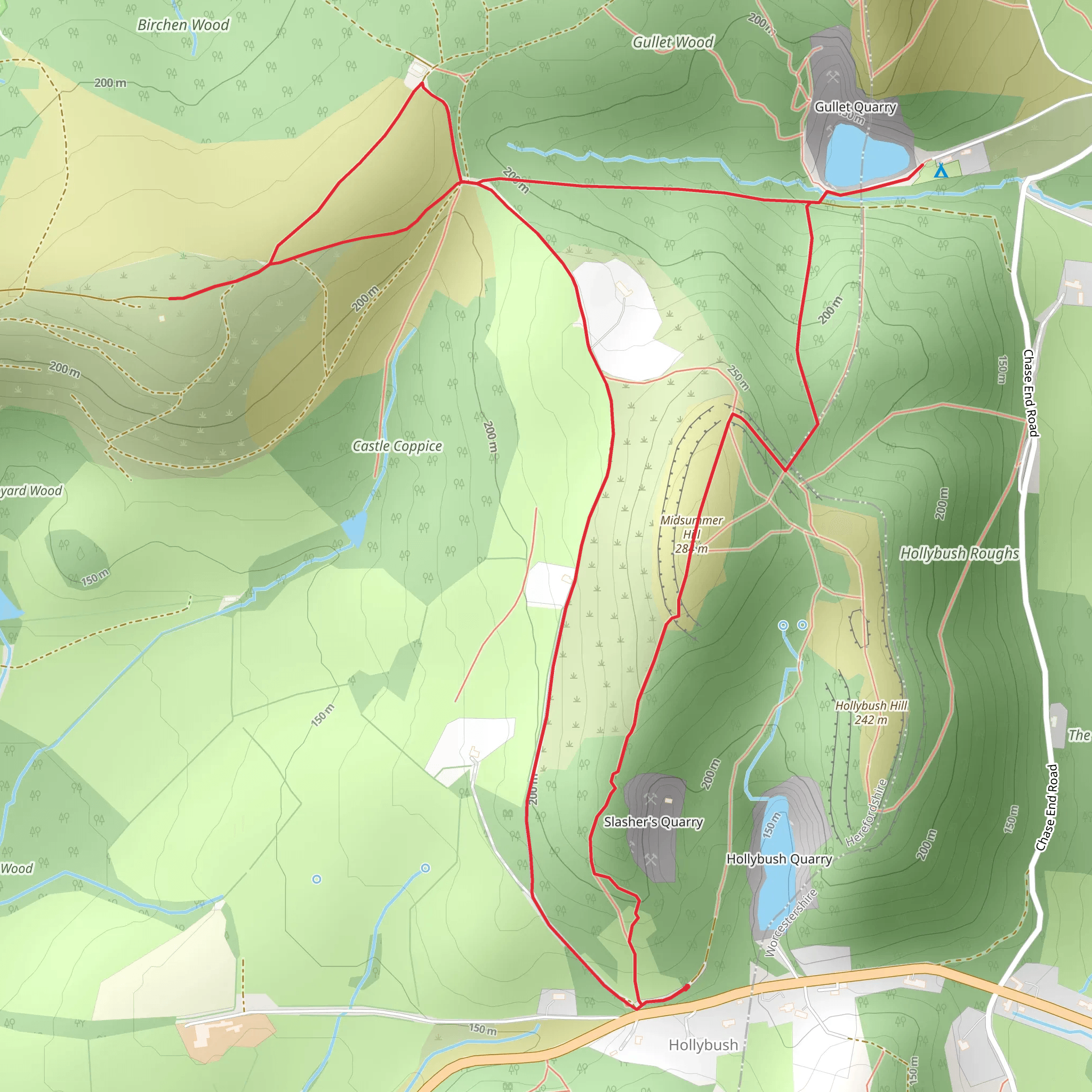 Midsummer Hill and Little Hollow mobile static map