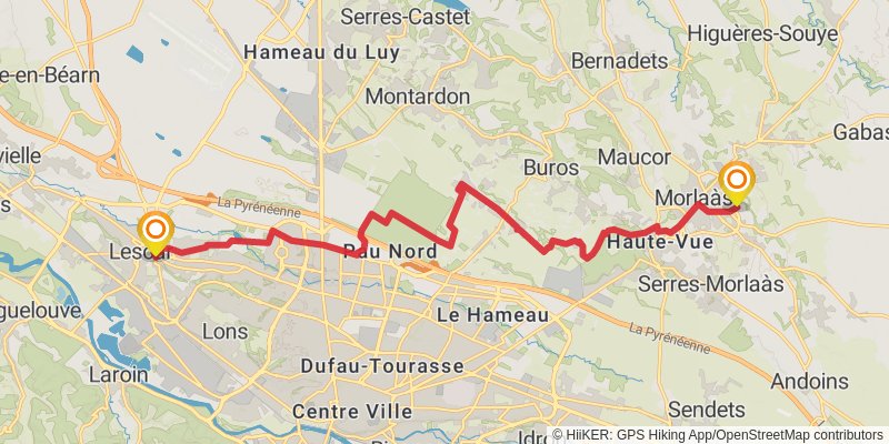 Camino Menton-Candanchu via Arles stage 57 Map