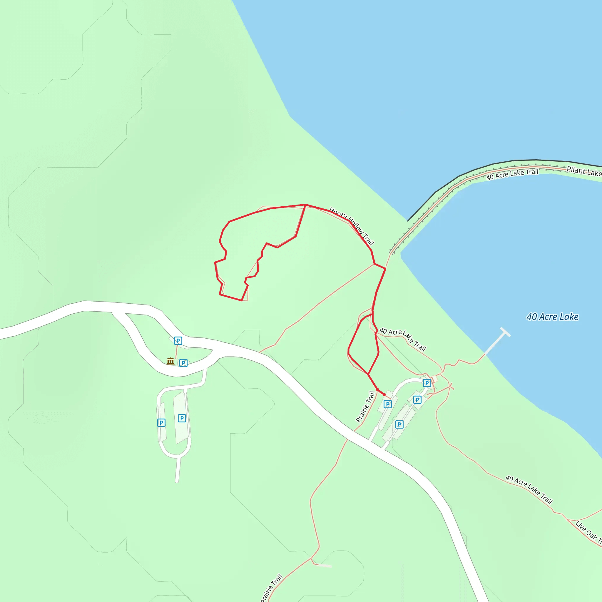 Hoot's Hollow Loop Trail mobile static map