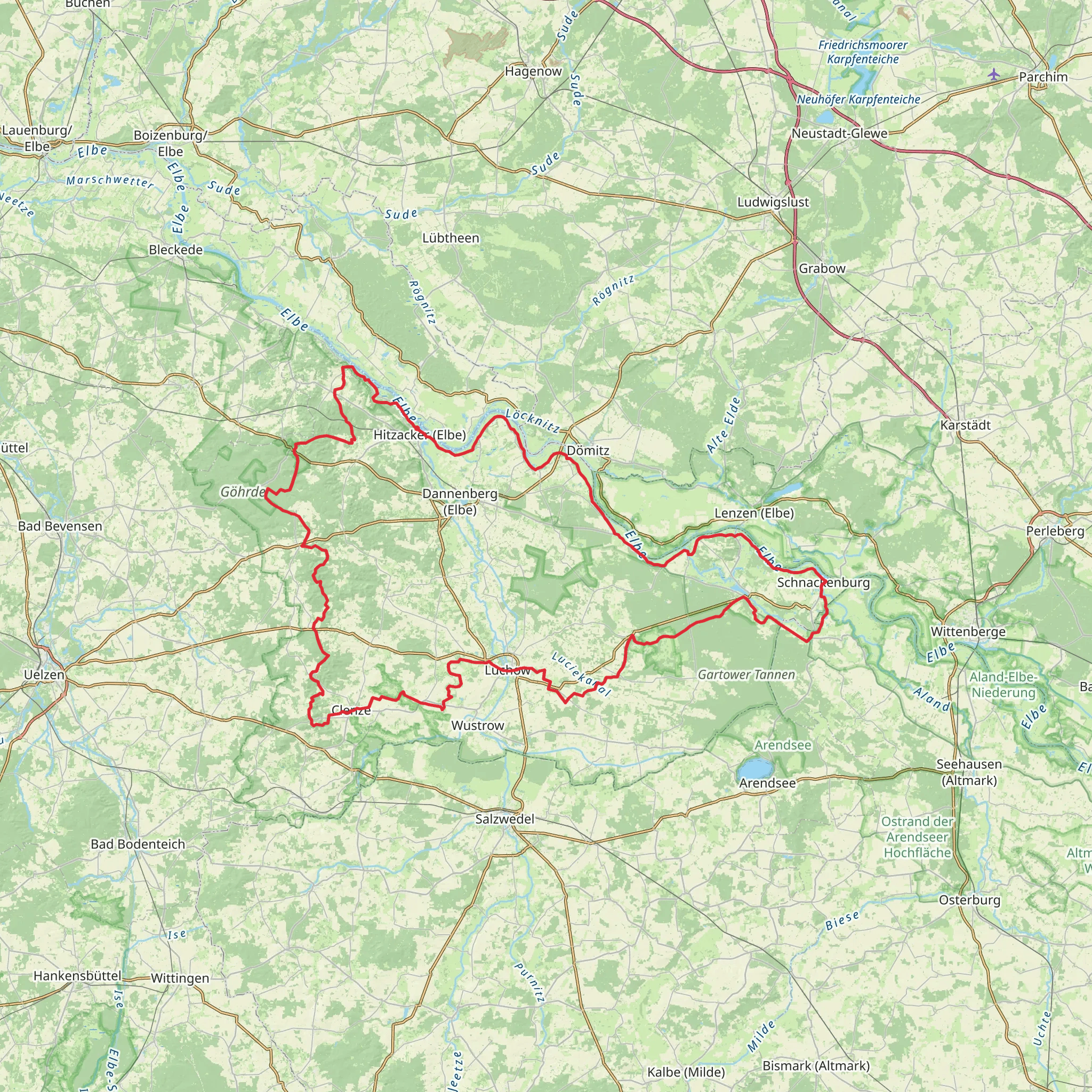Wendland Rundweg mobile static map