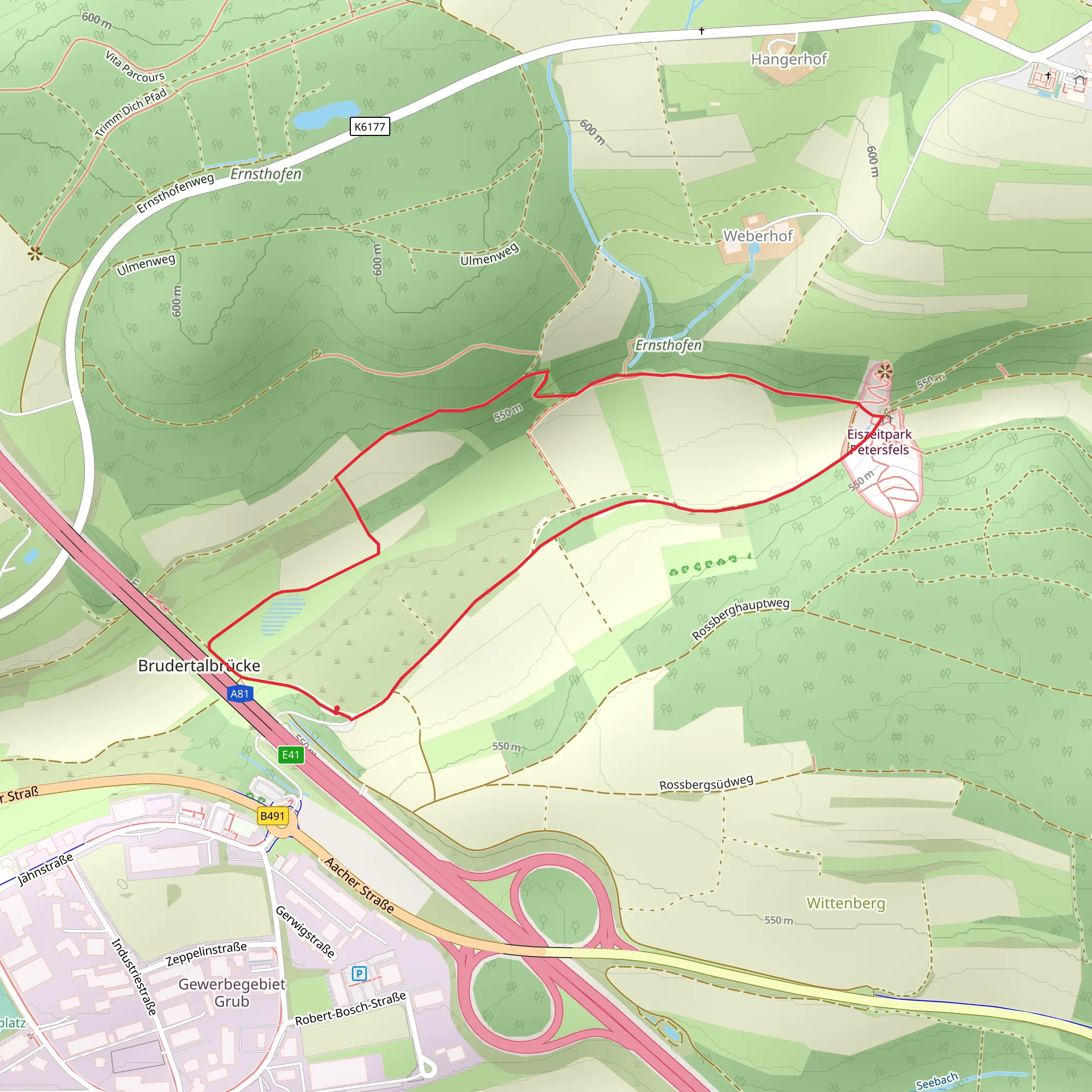 Eiszeitpfad Loop mobile static map