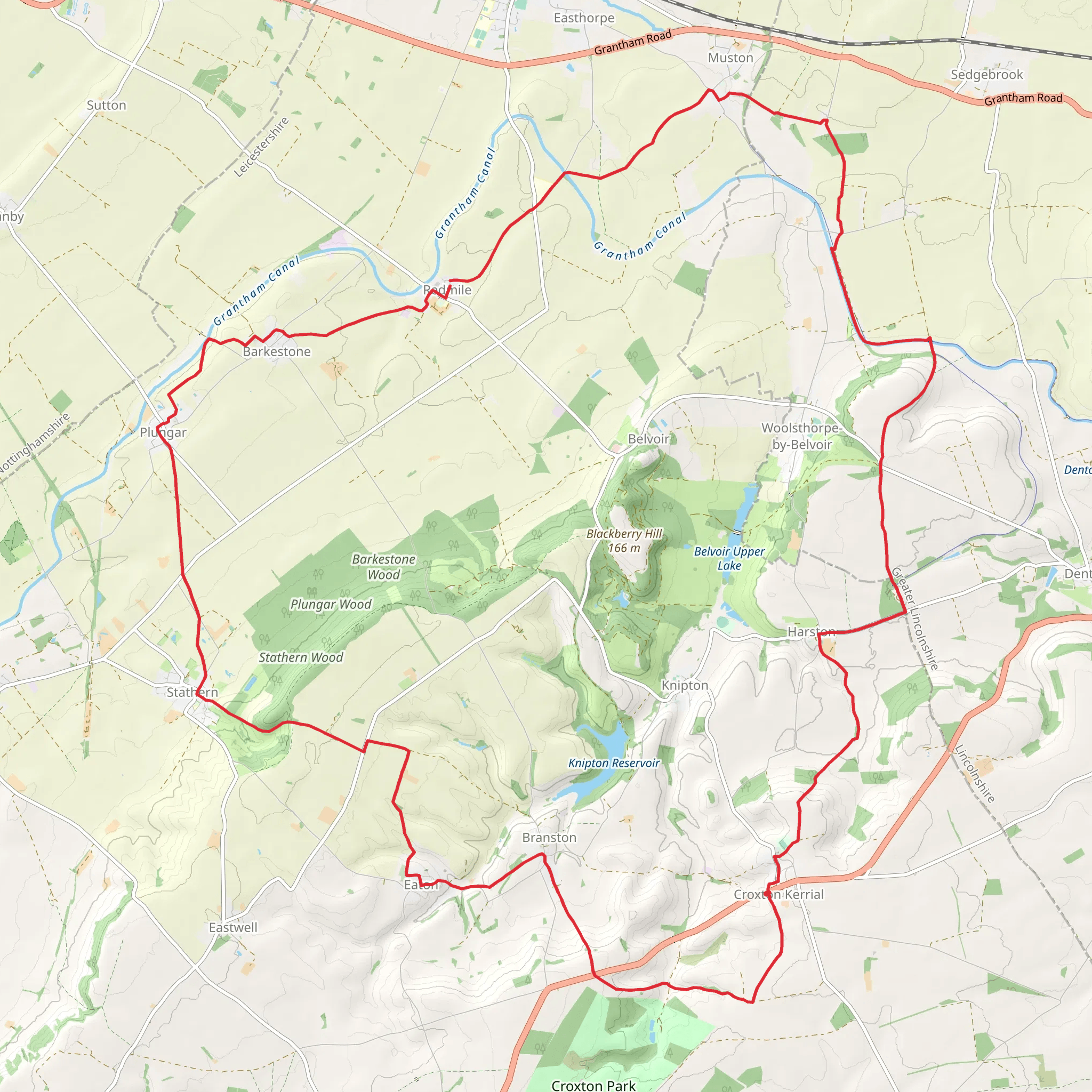 The Belvoir Castle Circuit mobile static map
