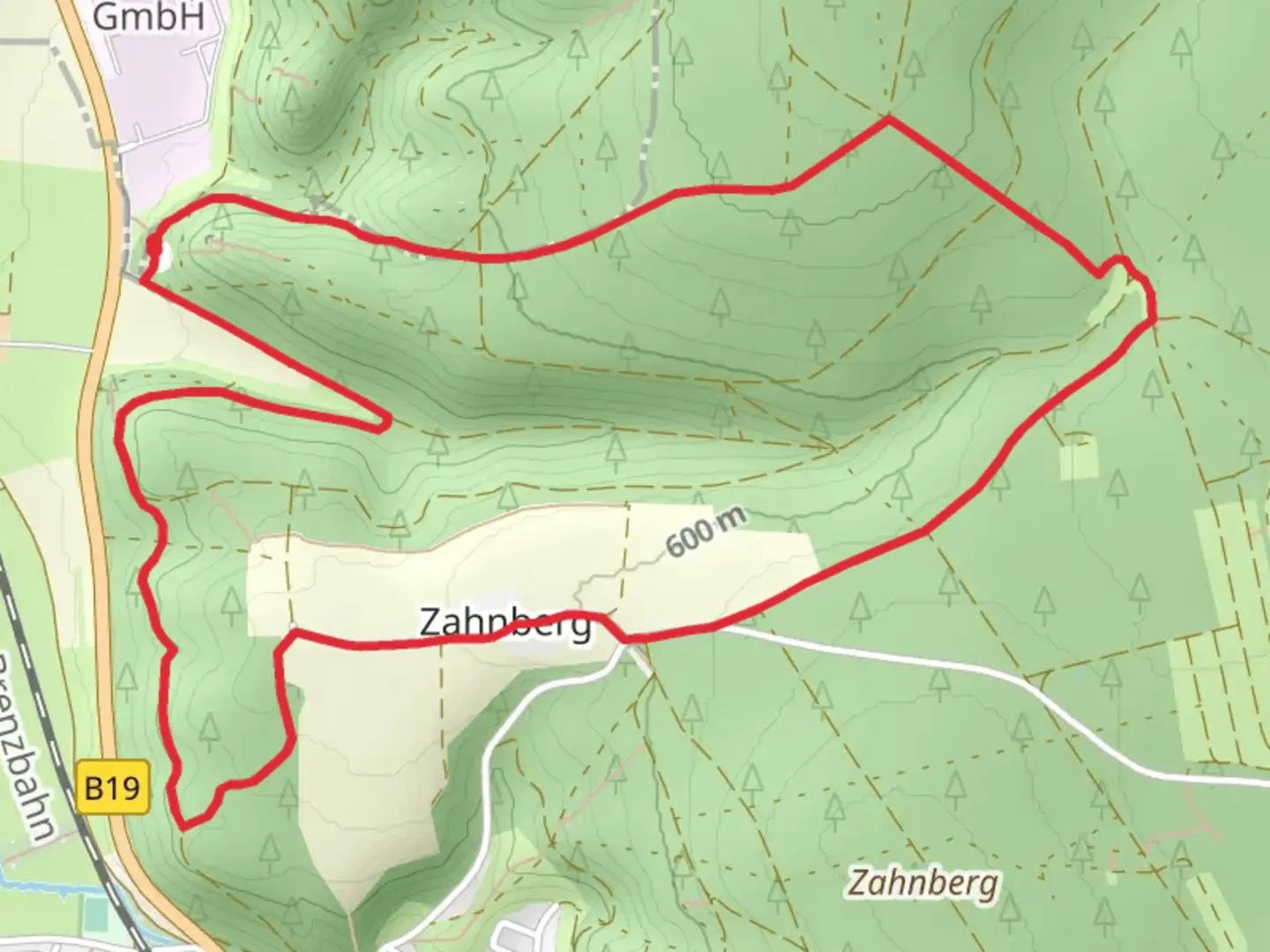 An image depicting the trail Ellwangen -Ulm and Sulzweg and its surrounding area.