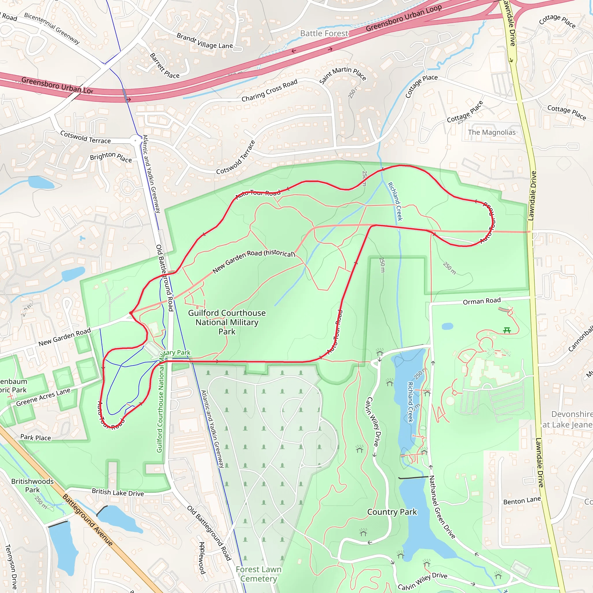 Auto-Tour Road mobile static map