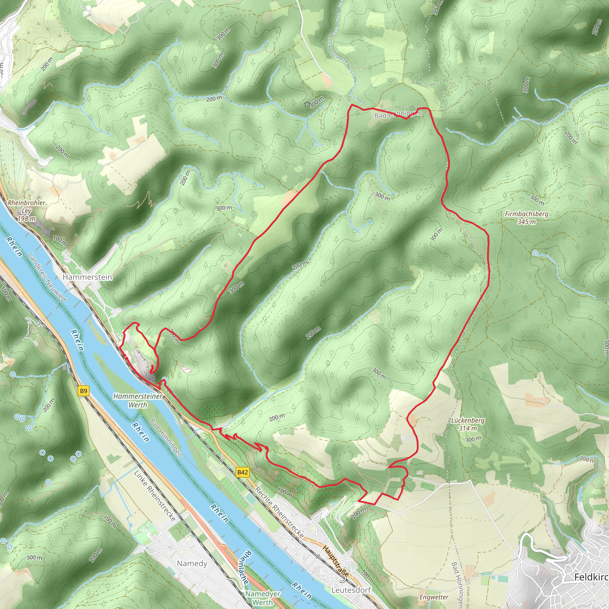 Burg Hammerstein Loop mobile static map