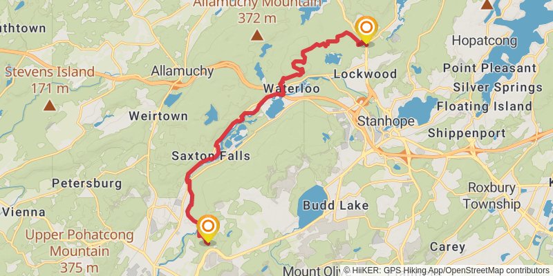 Highlands Trail stage 11 Map