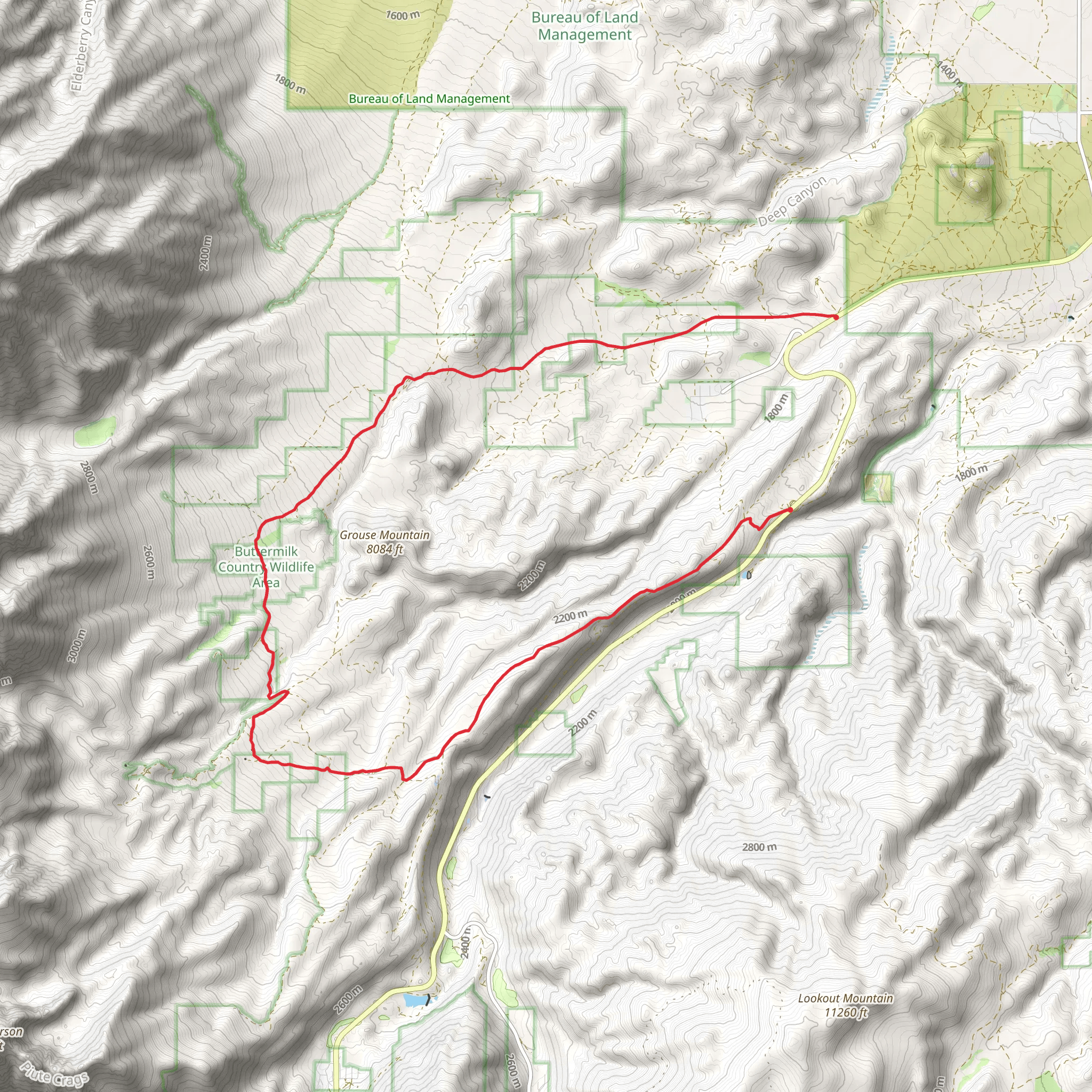 Buttermilk Road mobile static map
