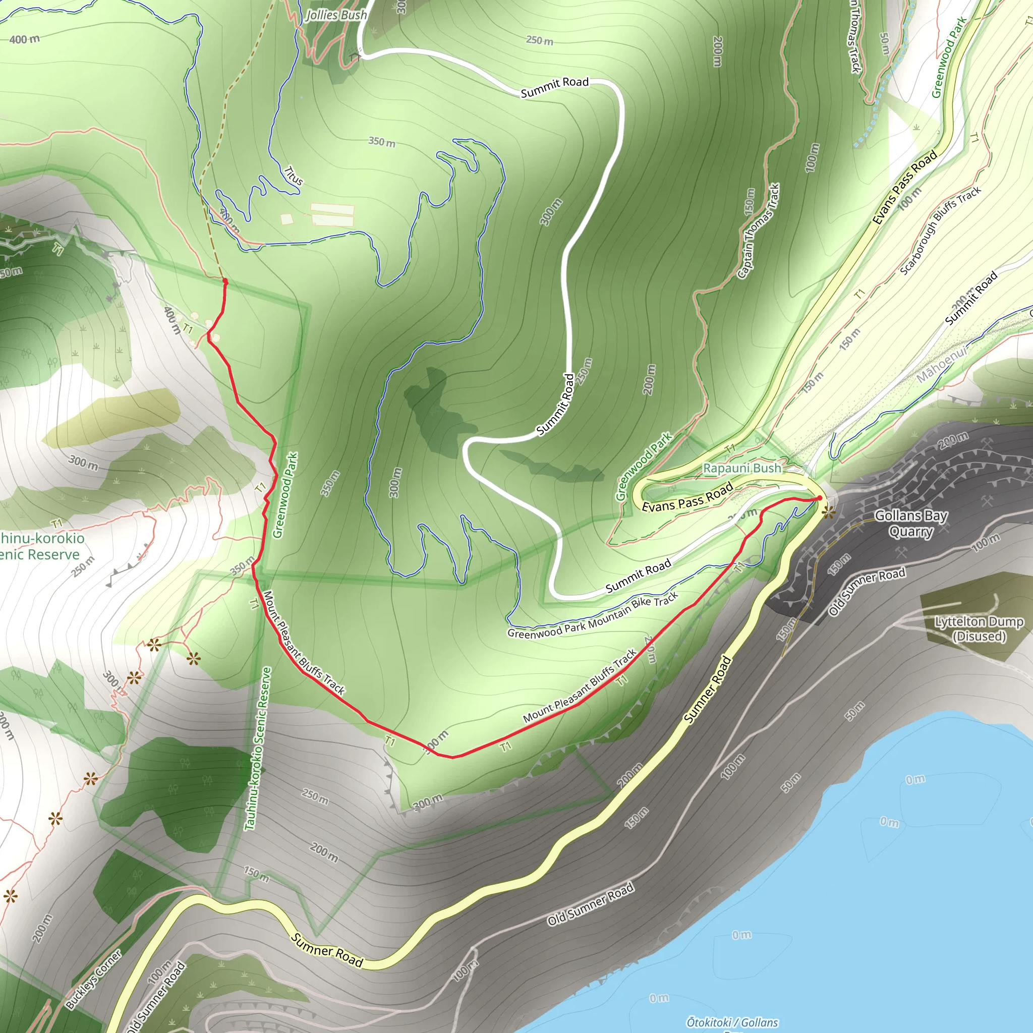 Mount Pleasant Track mobile static map