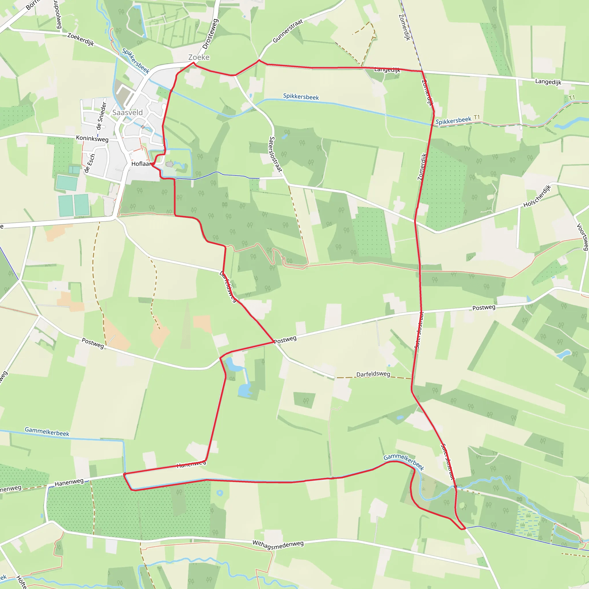 Gammelkerbeek via Saasveld - Groene and Hilligenpad Loop mobile static map