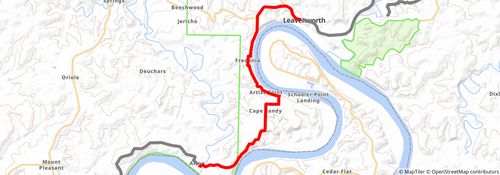 American Discovery Trail South Route stage 105 Map