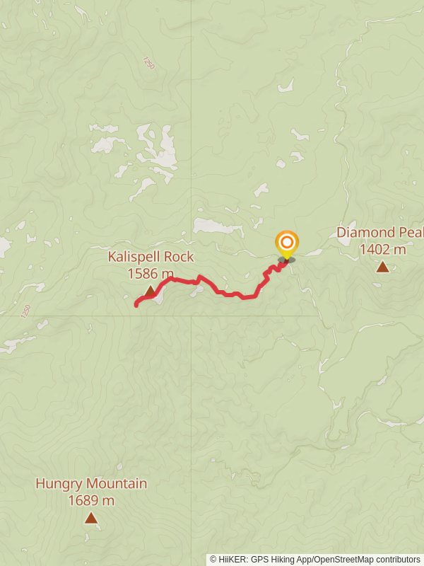 Kalispell Rock Trail mobile static map