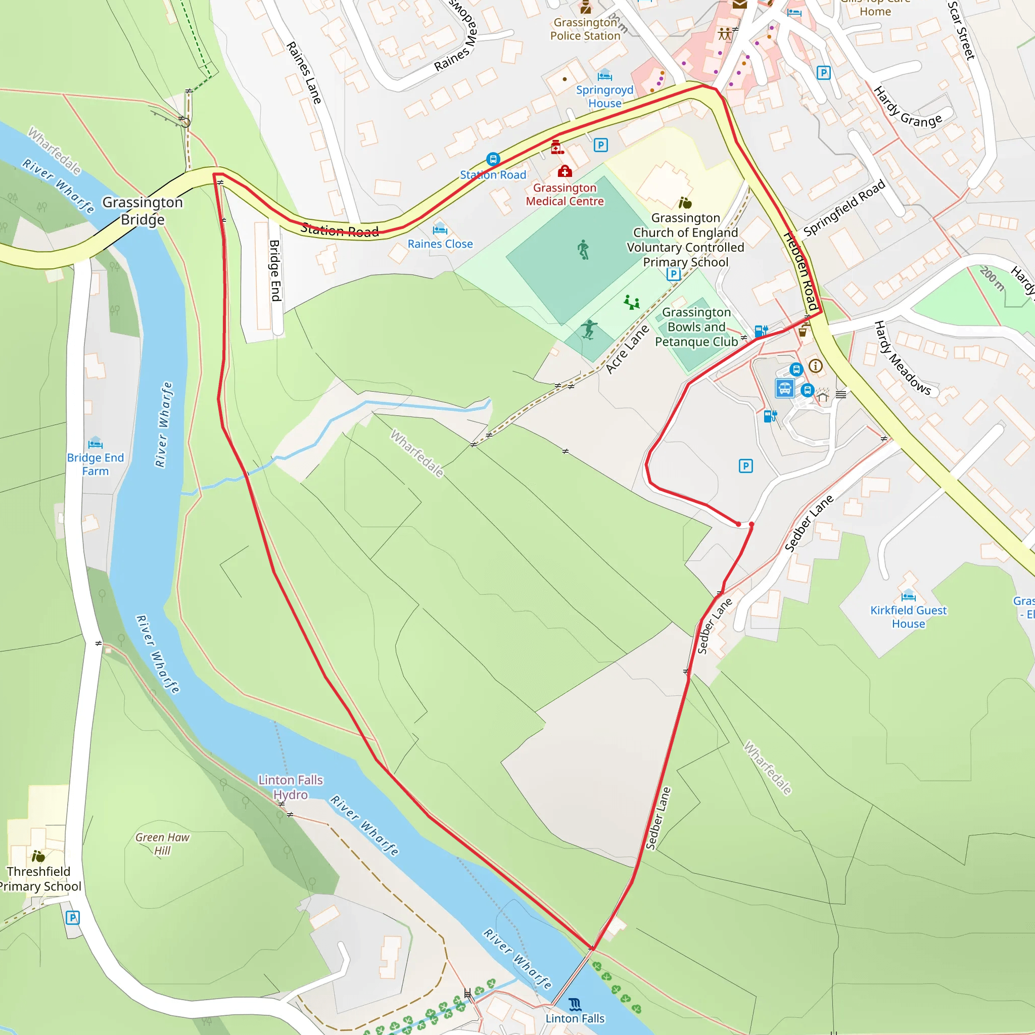 Grassington Walk mobile static map
