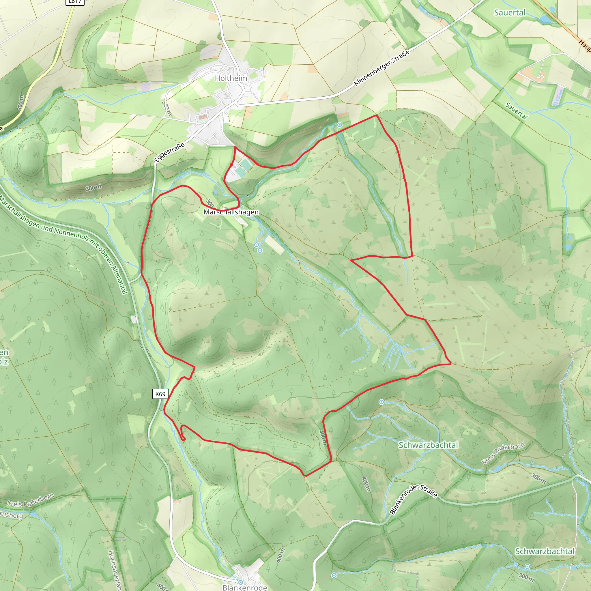 Holtheim Rundweg A2 mobile static map