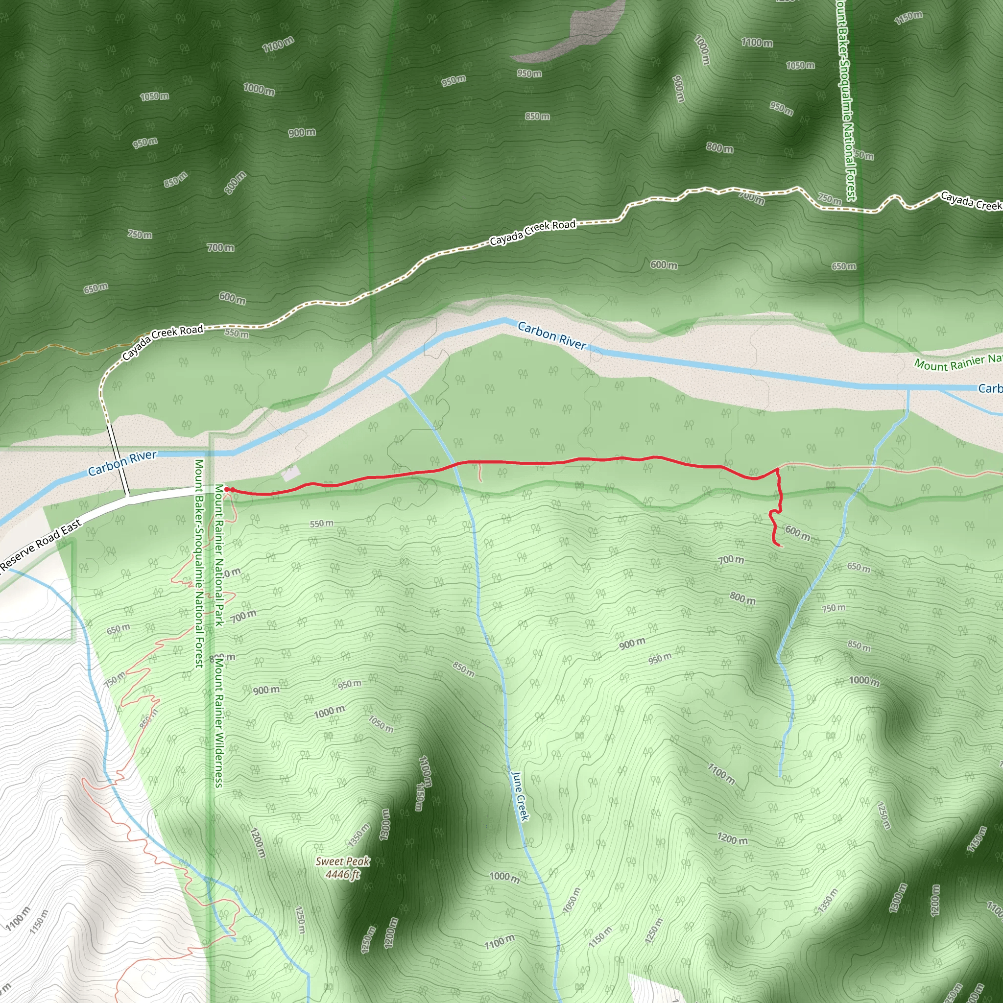 Old Mine Trail mobile static map